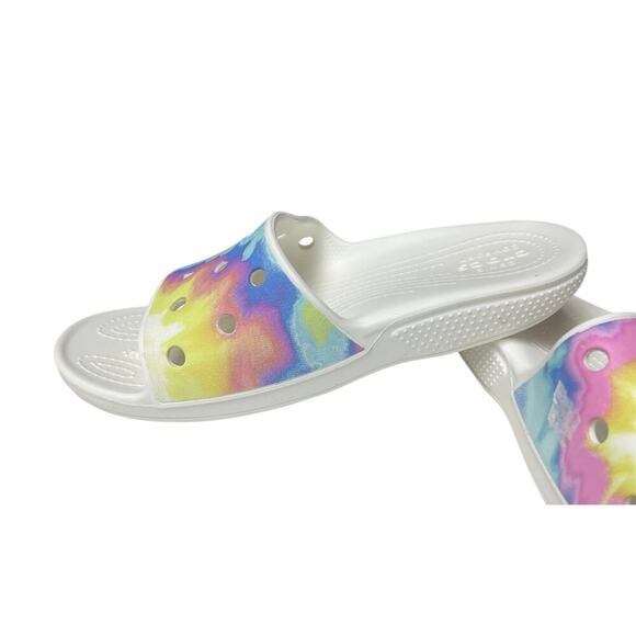 Crocs Unisex Classic Slide Open Toe Sandals Tie-Dye Size M6 W8 - Picture 8 of 11